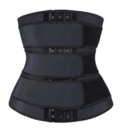 Women Waist Trimmer Triple Belts Waist Trainer Shapewear Tummy Control Slimming Fat Burning Body Shaper Compression Sheath Belts