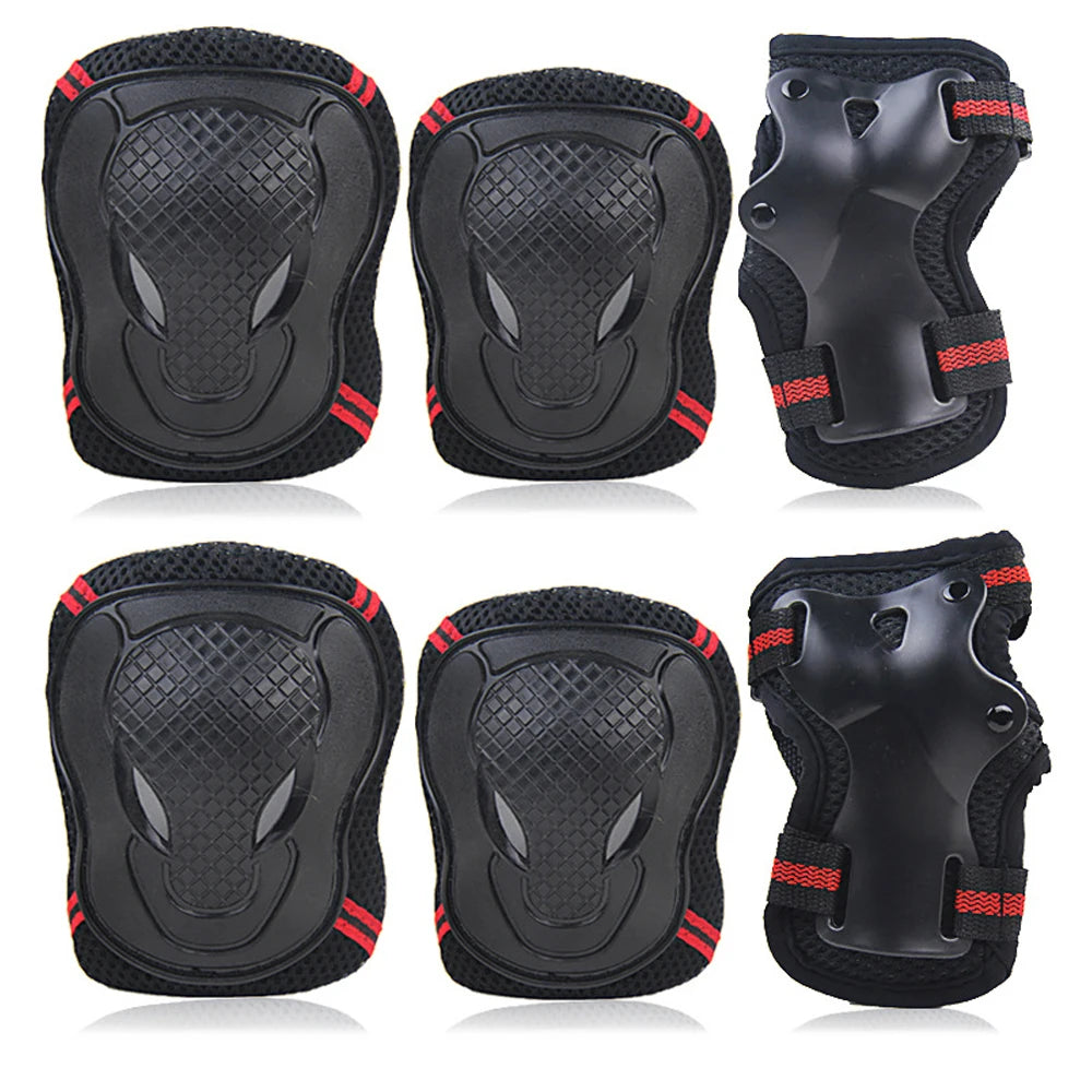 6PCS Knee & Elbow Pads Set with Wrist Guards - Multi-Sport Protective Gear for Kids/Adults - Cycling, Skating, Riding Safety