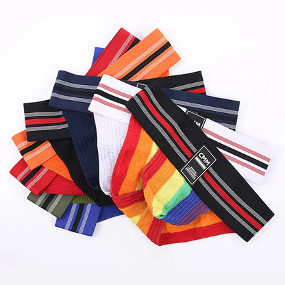 Men Sports Fitness Underwear Wide Waistband High Waist Breathable Male Panties Shorts Training Bottoms Briefs