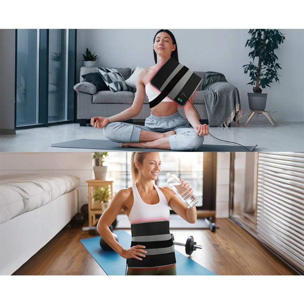 New Large Size 242LEDs Red Light Therapy Pad 660&850nm Near Infrared Light Therapy for Body Relax & Massage Muscles Pain Relief