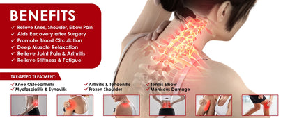 Wireless LED Red Light Thermal Pad Therapy Massage Belt 660&850 nm Infrared Therapy Neck and Shoulder&Prostate Therapy Device