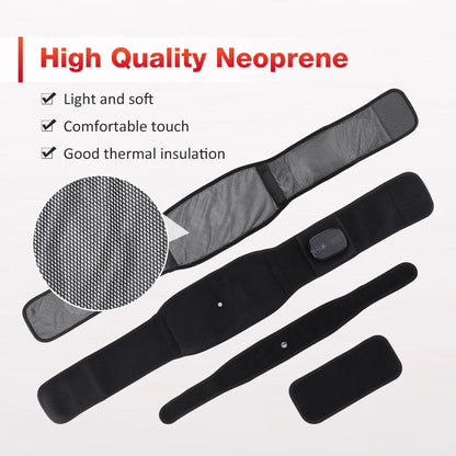 Rechargeable Heated Massage Belt 102pcs Red Light Beads Dual Motor Vibration Electric Heating Waist Massager with Extend Belt
