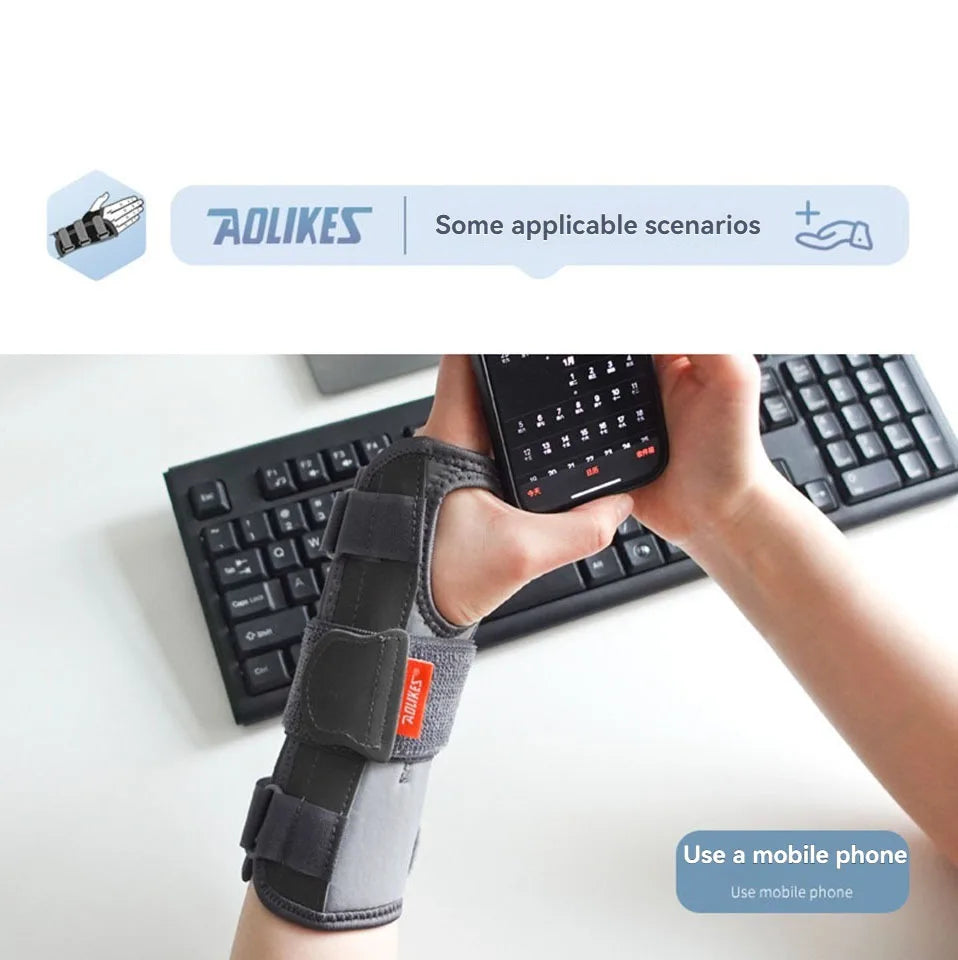 AOLIKES 1PC Wrist Brace Splint Carpal Tunnel for Women Men,Night Wrist Sleep Support Brace,Pain Relief for Sprain, Carpal Tunnel