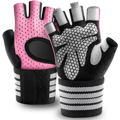 Fitness Gloves with Wrist Support, Non-Slip Weightlifting Gloves, Ideal for Crossfit, Essential Gym Gear for Men and Women