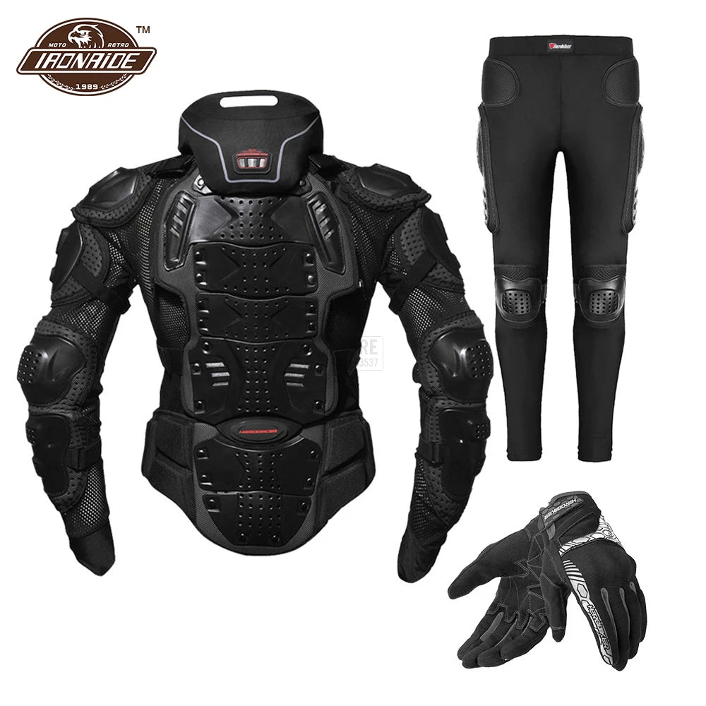 Motorcycle Jacket Full Body Armor Set Motorcycle Chest Armor Suit Motocross Racing Protective Gear Moto Protection S-5XL