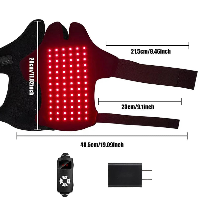 78LEDs Red Light Therapy Wrap for Body Pain Relief 3-in-1 660nm&850nm Near-Infrared Pad with Heating for Knee  Feet Muscle Repai