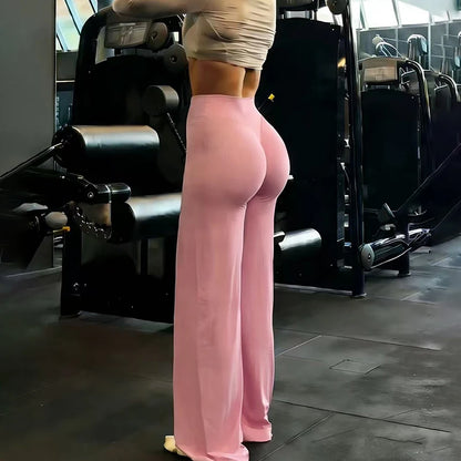 Yoga Fitness Wide Leg Pants Women 2026 Sexy High Waist Hip Lifting Gym Leggings Woman Quick Drying Running Sports Trousers Mujer