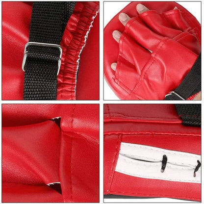 2Pcs 3-in-1 Boxing Gloves and Punching Mitts Set, Sports Boxing Gloves Boxing Pads with Hand Wraps, Kids Boxing Equipment Set
