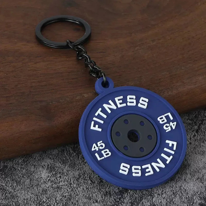 Stylish 4 Styles Mini Fitness Equipment Keychain Unisex Multiple Options Available Bag Key Hanging Trinket Perfect Gift Keyring