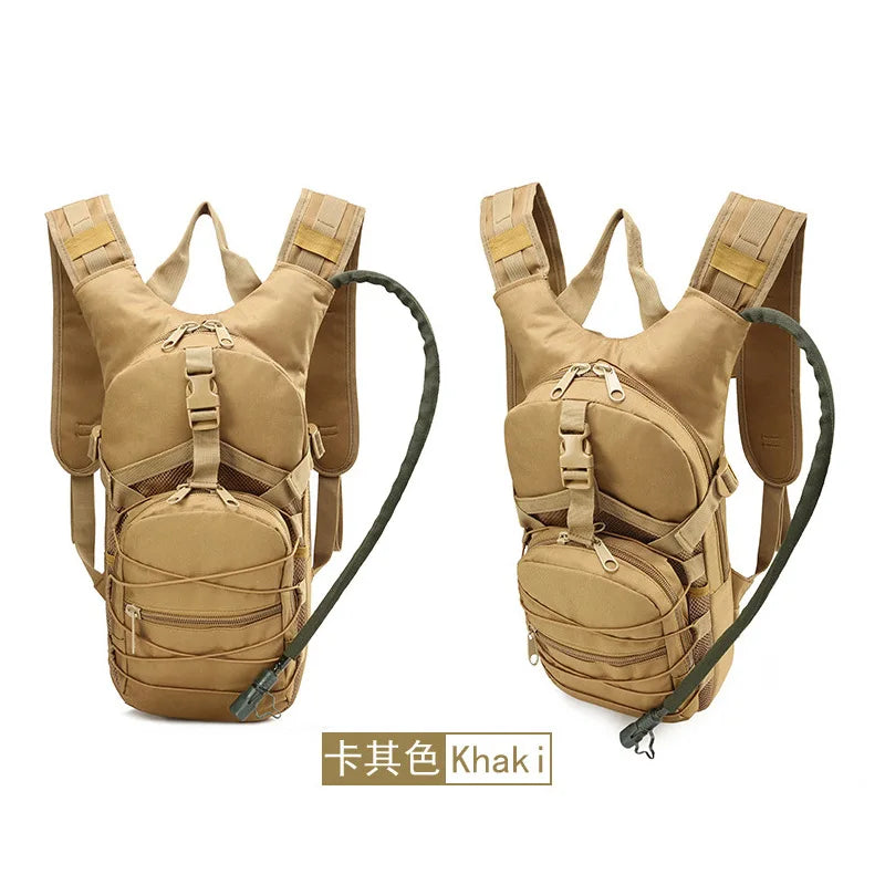 Tactical Hydration Backpack with 3L Water Bladder, Large Capacity Outdoor Hiking Pack for Camping, Cycling and Running