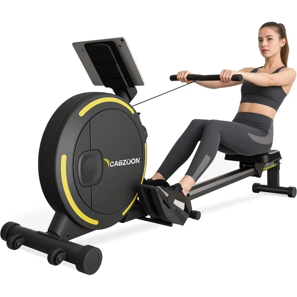 Silent Magnetic Rowing Machine 265LB Capacity 16 Resistance Levels Tablet Holder Home Gym Cardio Full Body Workout Equipment
