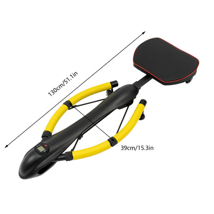 Dragonfly Ab Machine for Home Gym, Yellow Full Body Workout Equipment with Smart LCD Display & 3 Resistance Levels, 330 lbs Capacity Ab Cruncher Machine for Men Women Fitness
