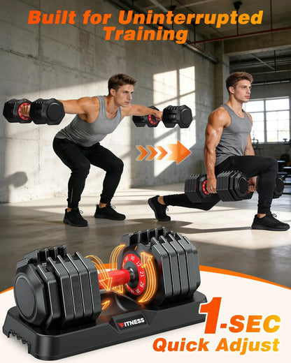 Adjustable Dumbbell Set for Home Gym Strength Training, Custom