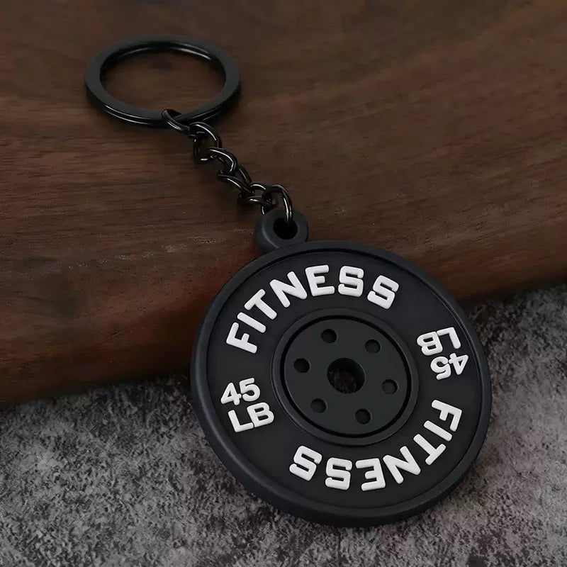 Stylish 4 Styles Mini Fitness Equipment Keychain Unisex Multiple Options Available Bag Key Hanging Trinket Perfect Gift Keyring