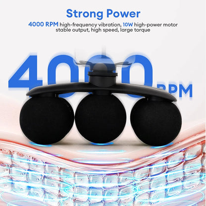 6-Heads Handhel Fascia Gun Electric Deep Tissue High Frequency Vibration Massage for Arms Back Legs Full Body masajeador