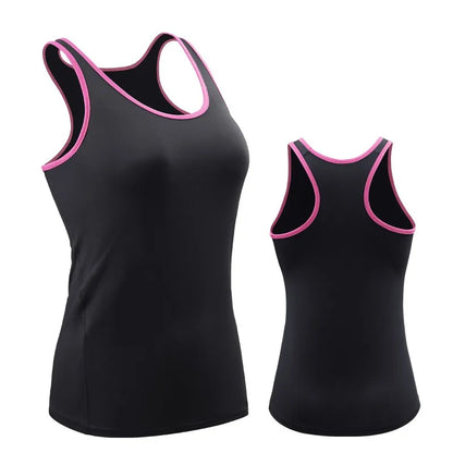 Women Fitness Top Workout Training Exercise Gym T Shirt Sport T-shirt Bodybuilding Yoga Running Backless Sleeveless Tee Vest J82