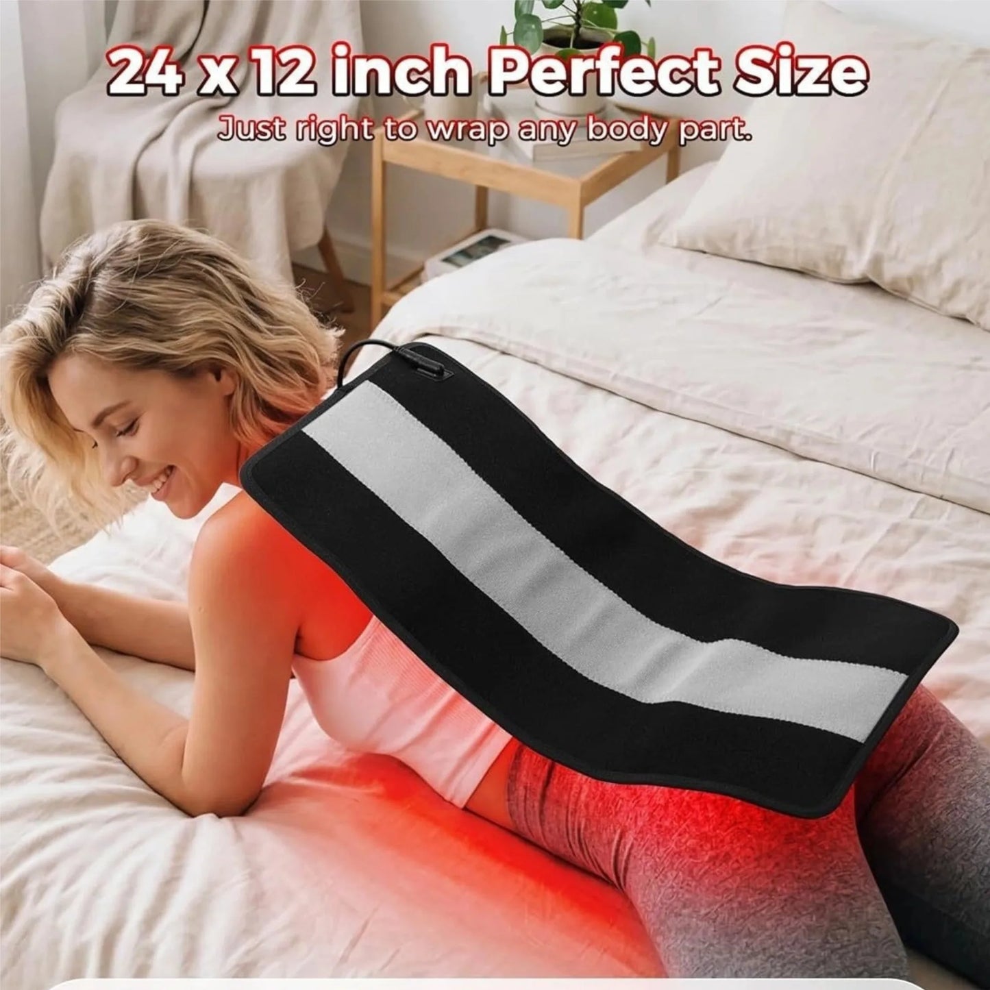 Updated Red Light Therapy Pad 242 LEDs 660&850 nm Infrared Light For Waist Back Shoulder Muscle Pain Relief Relax Body Device