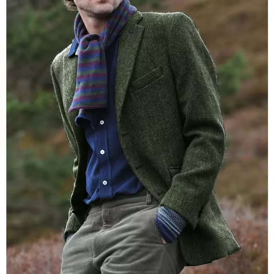 Mens Clothing Men's Coat Herringbone Jacket Slim Design Single Breasted Casual Comfortable Work Wear Men's Autumn Jackets Man