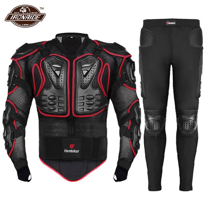 Motorcycle Jacket Full Body Armor Set Motorcycle Chest Armor Suit Motocross Racing Protective Gear Moto Protection S-5XL