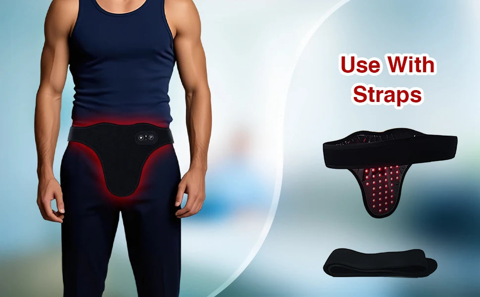 Wireless LED Red Light Thermal Pad Therapy Massage Belt 660&850 nm Infrared Therapy Neck and Shoulder&Prostate Therapy Device