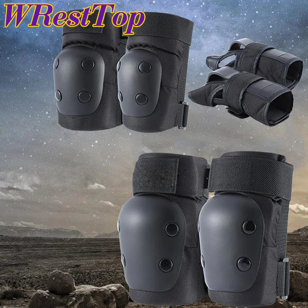 Knee Pads Elbow Pads with Wrist Guards, 3 in 1 Protective Gear Set for Skating Cycling Bike Rollerblading Scooter