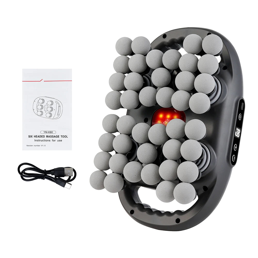 42 Heads Fascia Gun High-Frequency Vibration Deep Body Massage Device Back Waist Thigh Massager Neck Shoulder Muscle masajeador