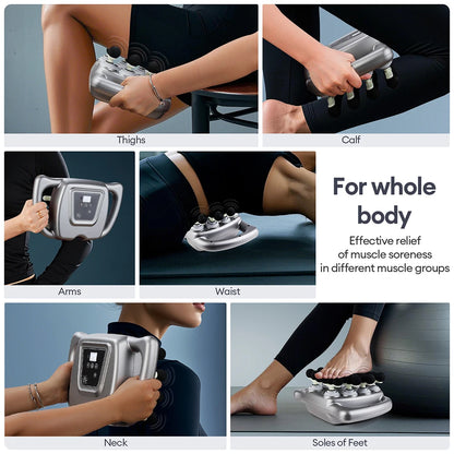 24-Head Fascia Gun 99 Levels Strength High-Frequency Vibration Body Massage Gun Back and Waist Massager Neck Shoulder masajeador