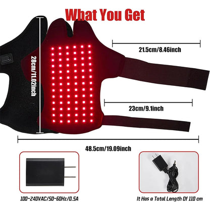 78LEDs Red Light Therapy Wrap for Body Pain Relief 3-in-1 660nm&850nm Near-Infrared Pad with Heating for Knee  Feet Muscle Repai