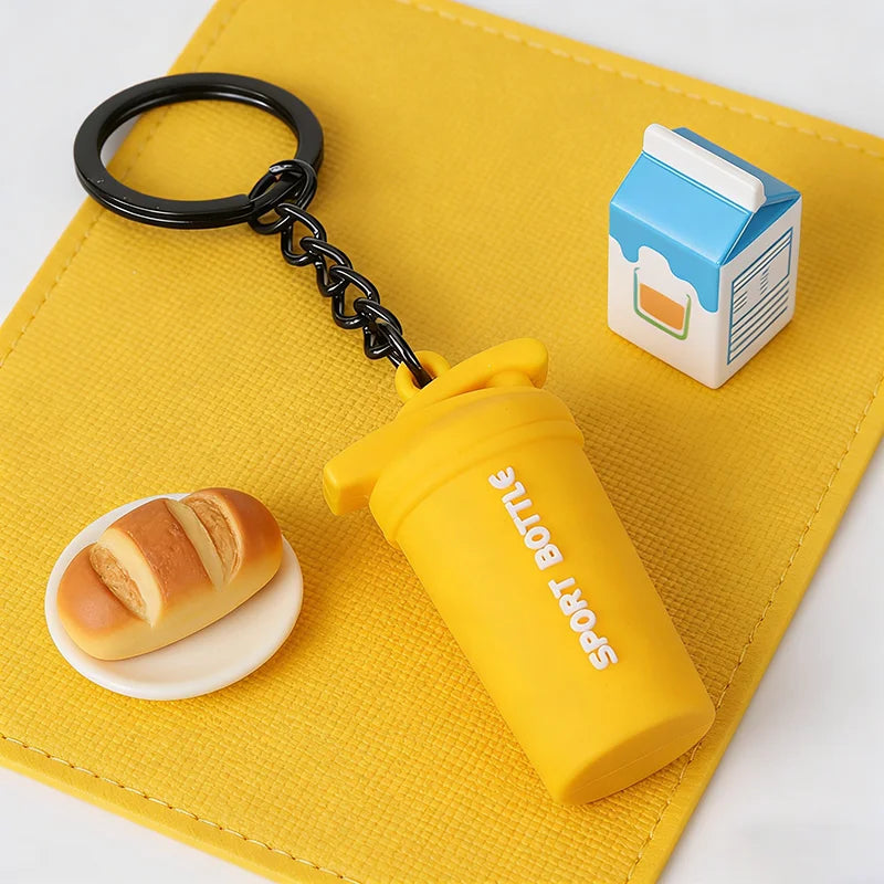 Stylish 4 Styles Mini Fitness Equipment Keychain Unisex Multiple Options Available Bag Key Hanging Trinket Perfect Gift Keyring
