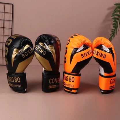 6oz Kids Professional Boxing Gloves Breathable PU Leather Muay Thai Karate Training Sparring Punching Gloves