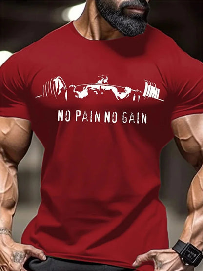 New Men's Fitness T-Shirt Fierce Gym Sports Short-Sleeved Top Quick-Dry Round Neck T-Shirt Fitness Competition Training Clothes