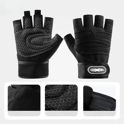 Fitness Half Finger Gloves Men And Women Wrist Guard Sports Dumbbell Riding Non Slip Horizontal Bar Exercise Training