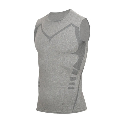 Men's Compression T-Shirt Summer Sportswear Running T shirt Elastic Quick Dry Sport Tops Tee Athletic Gym Workout T Shirts Men