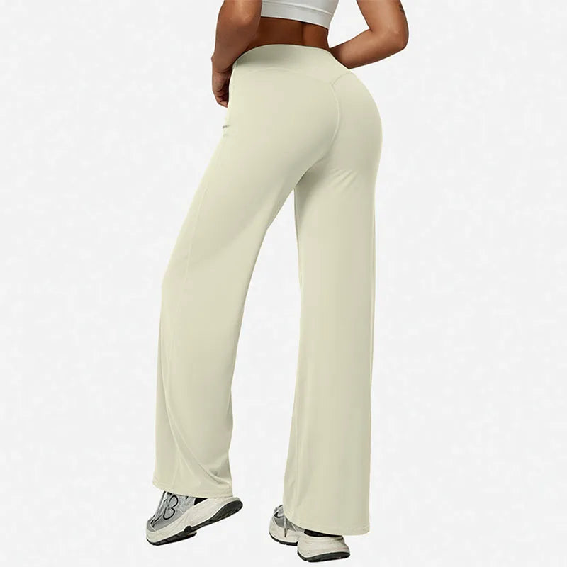 Yoga Fitness Wide Leg Pants Women 2026 Sexy High Waist Hip Lifting Gym Leggings Woman Quick Drying Running Sports Trousers Mujer