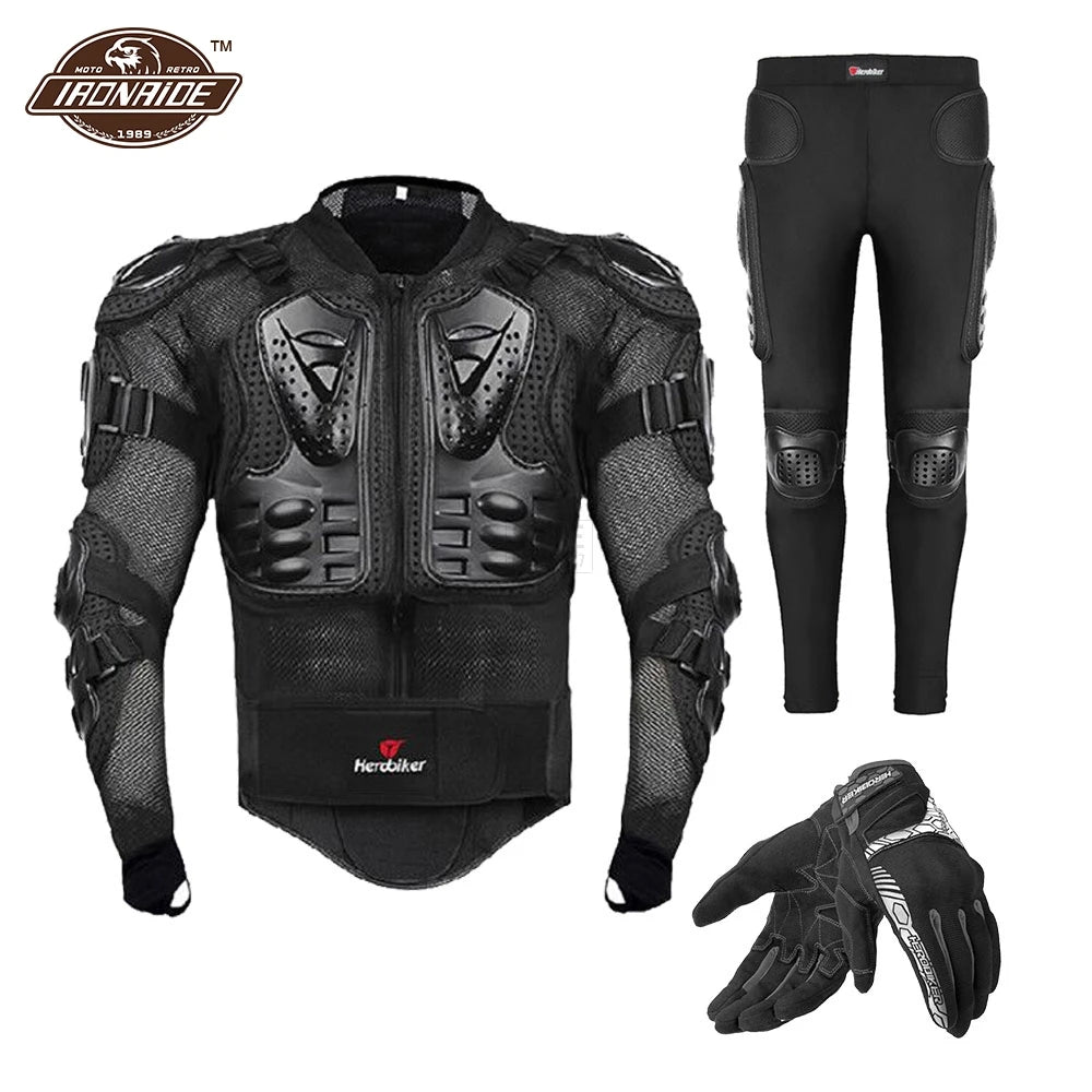 Motorcycle Jacket Full Body Armor Set Motorcycle Chest Armor Suit Motocross Racing Protective Gear Moto Protection S-5XL