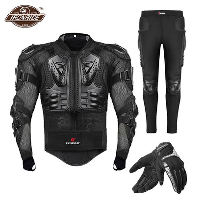 Motorcycle Jacket Full Body Armor Set Motorcycle Chest Armor Suit Motocross Racing Protective Gear Moto Protection S-5XL