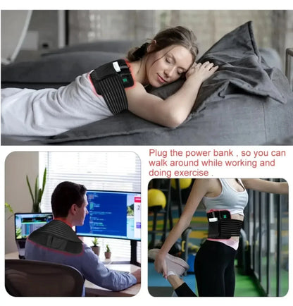 Red Light Therapy for Body,660&850nm Infrared Light Therapy Pad with Timer,Wearable for Back Knee Hip Shoulder Muscle Relaxation