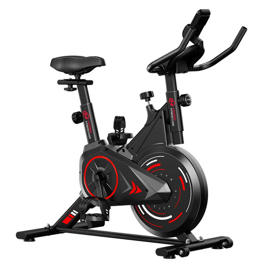 Exercise Bike Resistance Stationary Bicycle Low Noise, Heavy 6KG Flywheel and LCD Monitor 120kg for Home Indoor Bike
