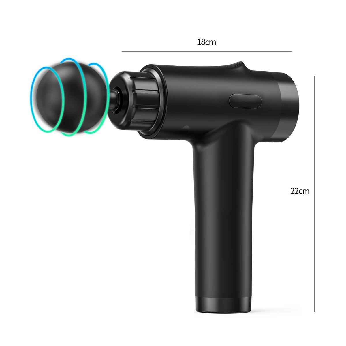 LINGTENG Deep Tissue Massage Gun, Portable Electric Muscle Massager, 20‑Speed Levels, 7 Massage Heads, 1800mAh Rechargeable Battery, Heat Function, with Storage Case, for Back Neck Shoulder, Father's Day Gift for Colleagues