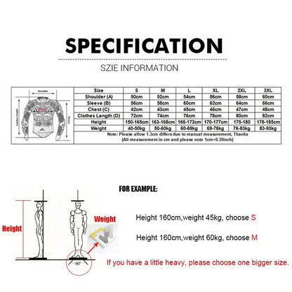 Motorcycle Jacket Full Body Armor Set Motorcycle Chest Armor Suit Motocross Racing Protective Gear Moto Protection S-5XL