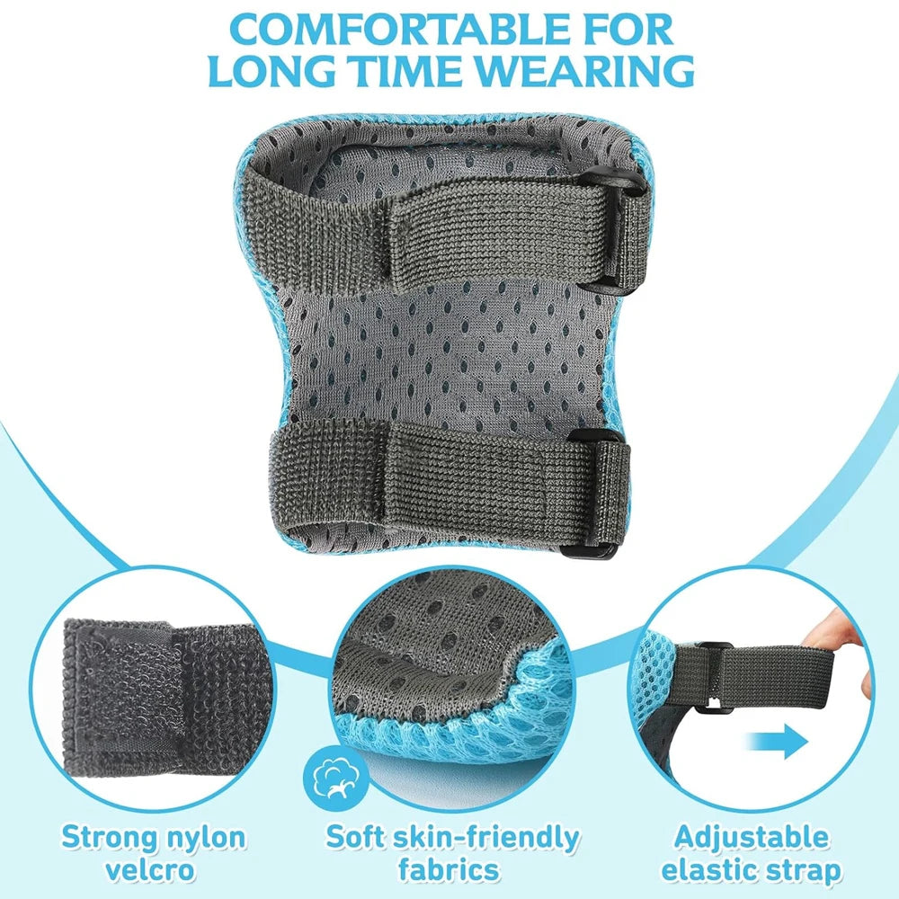 Knee Pads Elbow Pads with Wrist Guards for Ages 3-10| 6-in-1 Safety Protective Gear for Skating, Cycling, Biking, Roller Skates