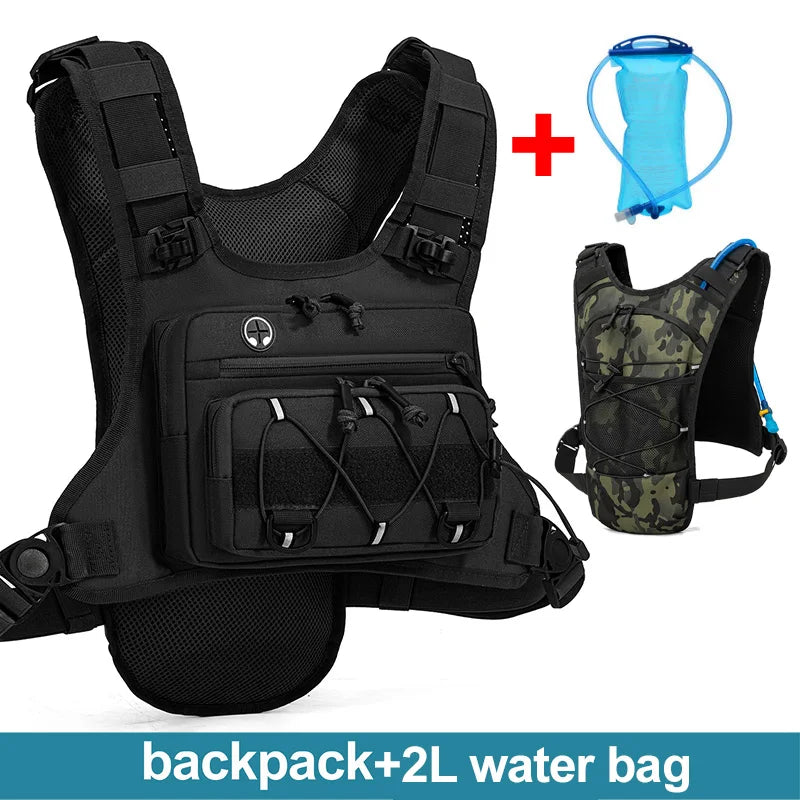 Running Chest Pack Hydration Vest For Cycling Hiking Bicycle Race Marathon Bag Men Women Sports Tactical Pouch Camping Backpack