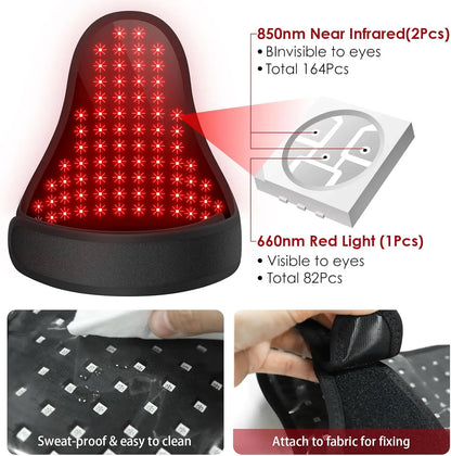 Wireless LED Red Light Thermal Pad Therapy Massage Belt 660&850 nm Infrared Therapy Neck and Shoulder&Prostate Therapy Device