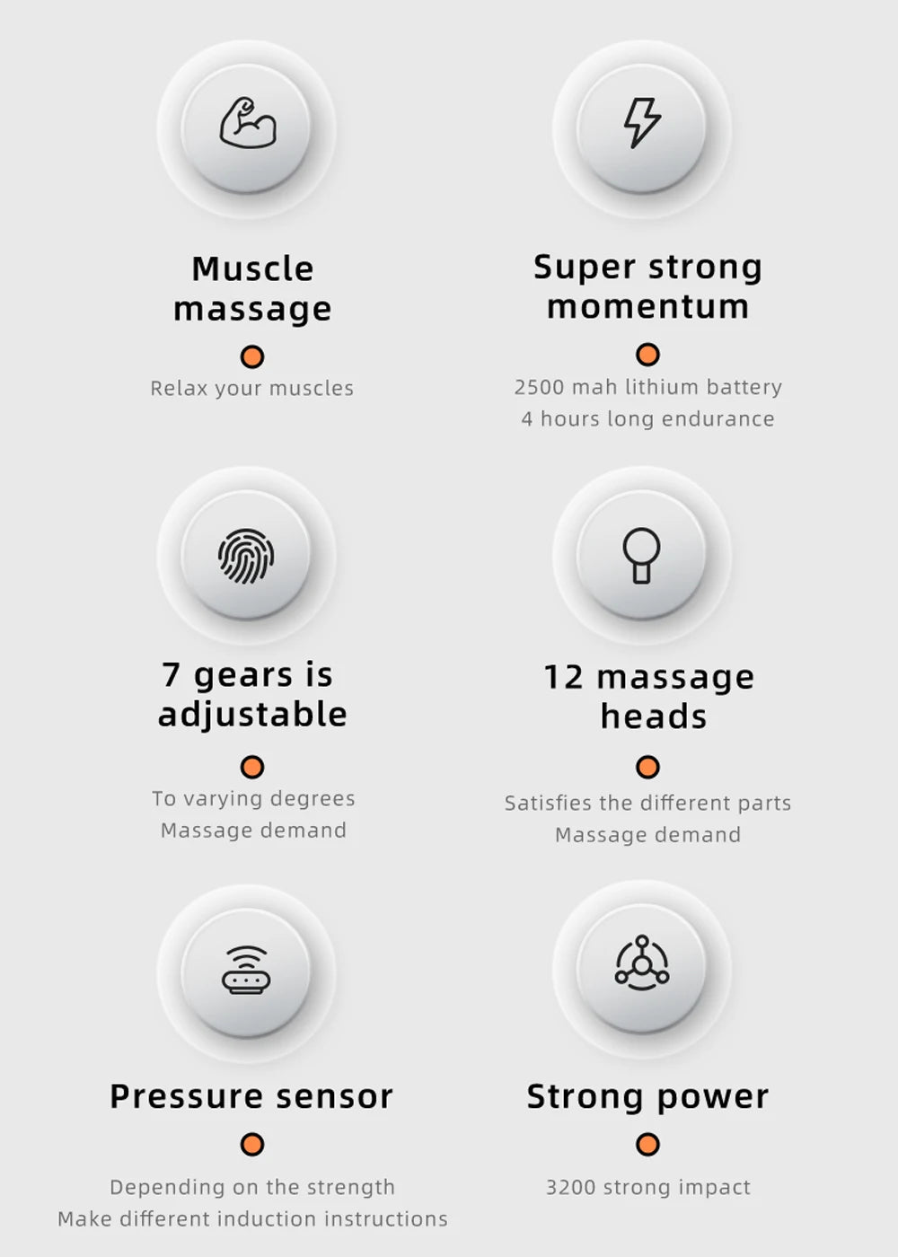 Professional Massage Guns12 Heads Smart Massage Gun For Body Neck Back Electric Handheld Fascia Gun Muscle Relaxation Massager