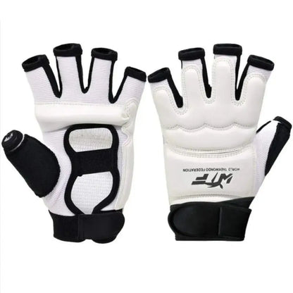 Half Finger Boxing Gloves PU Leather Foot Protector Taekwondo Gloves Karate Muay Thai Training Workout Gloves