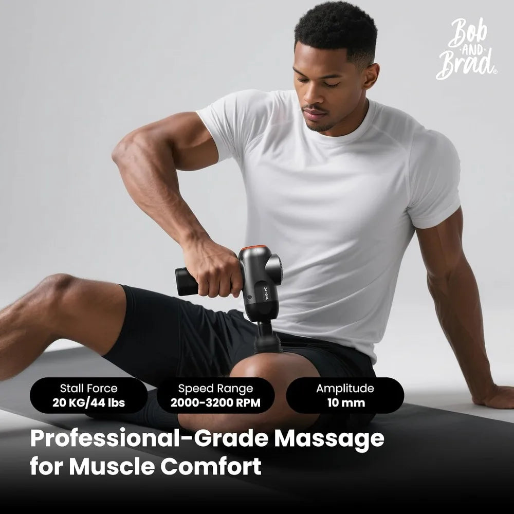 C2 Massage Gun: FSA Eligible Deep Tissue Percussion Massager with 5 Speeds and Heads for Athletes and Home Gym