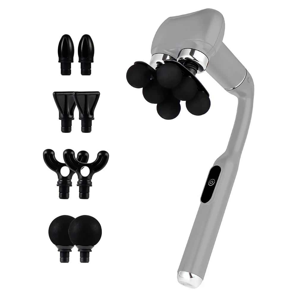 6-Heads Handhel Fascia Gun Electric Deep Tissue High Frequency Vibration Massage for Arms Back Legs Full Body masajeador