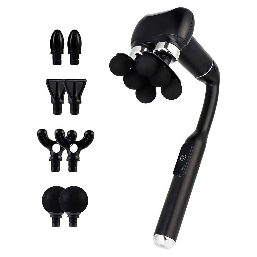 6-Heads Handhel Fascia Gun Electric Deep Tissue High Frequency Vibration Massage for Arms Back Legs Full Body masajeador