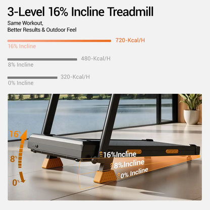 16% Treadmills for Home with Handle, 3 in 1 Portable Treadmill with Incline, Foldable Treadmill with Three Screen, 12, Custom
