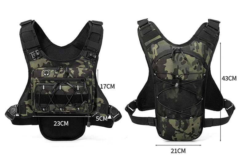 Running Chest Pack Hydration Vest For Cycling Hiking Bicycle Race Marathon Bag Men Women Sports Tactical Pouch Camping Backpack
